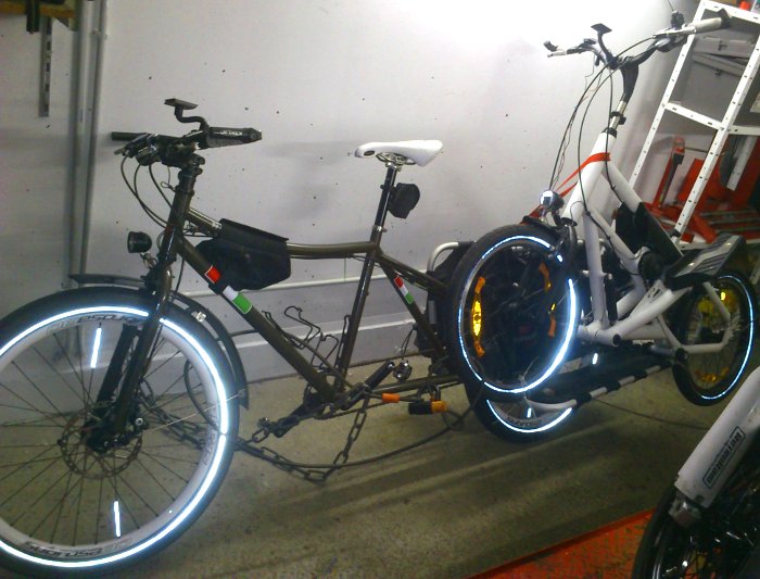 Transport des Streetsteppers mittels Big Dummy Fahrrad