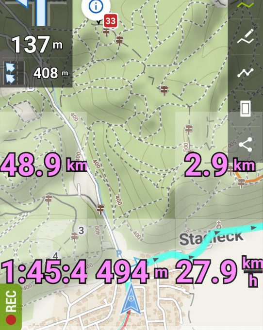 Datarecording am Fahrrad - Locus Map Pro