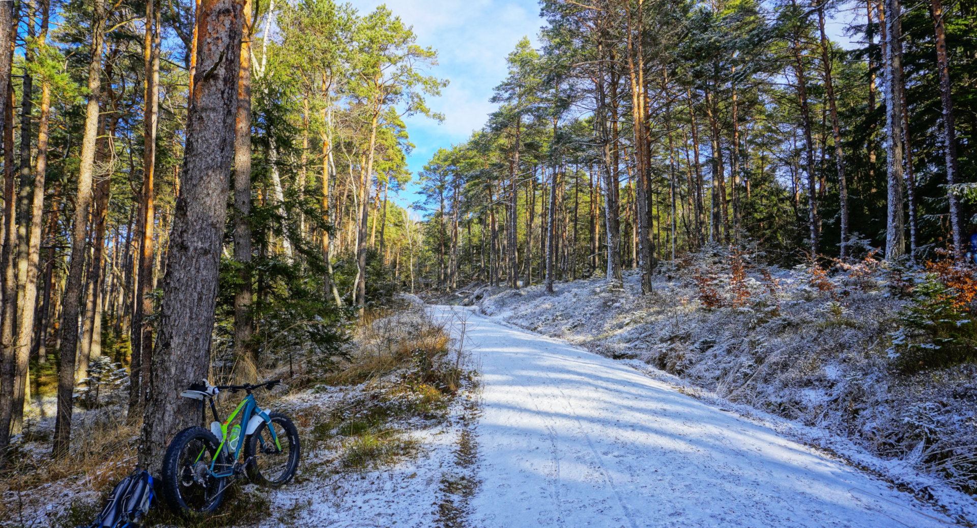 Schellenbergüberfahrt mit Fatbike, Winter 2020