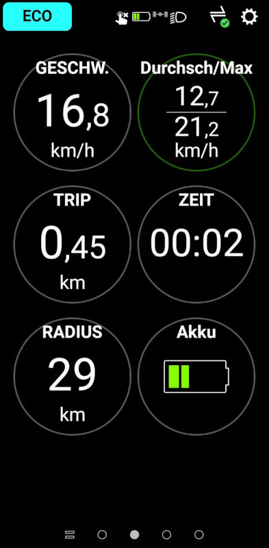 Screenshot Shimano E-Tube Ride App