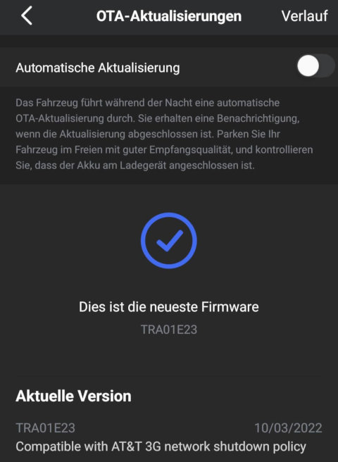 Niu Firmware TRA01E23 - App Screenshot