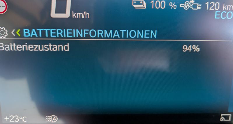 BMW CE 04 Akku SOH Wert im Juni 2025 nach 30.000er Kundendienst