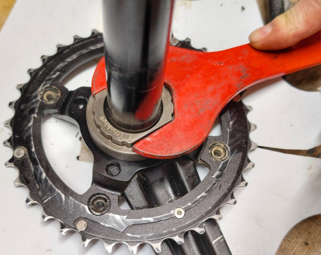 e thirteen TRS Kurbel Spider Demontage mit dem Lookring-Tool, Canyon Dude CF 8.0 2016