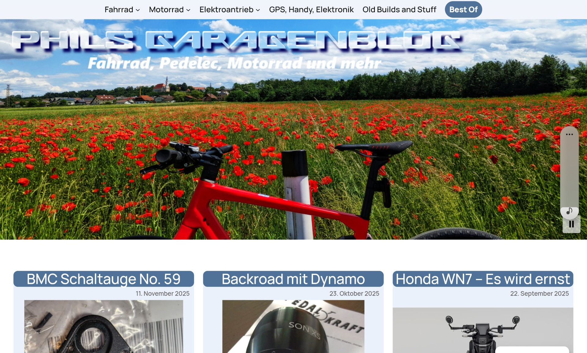 Screenshot Tablet quer garagenhomepage.de Theme Twenty Twenty-Five