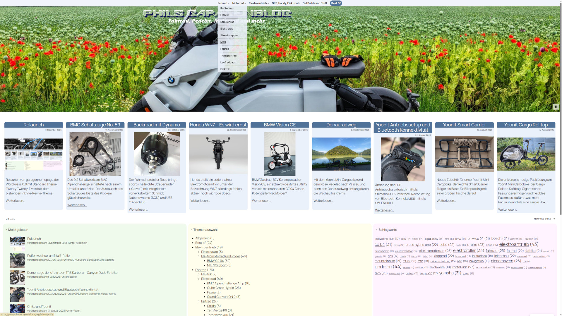 Screenshot 4K Monitor garagenhomepage.de Theme Twenty Twenty-Five
