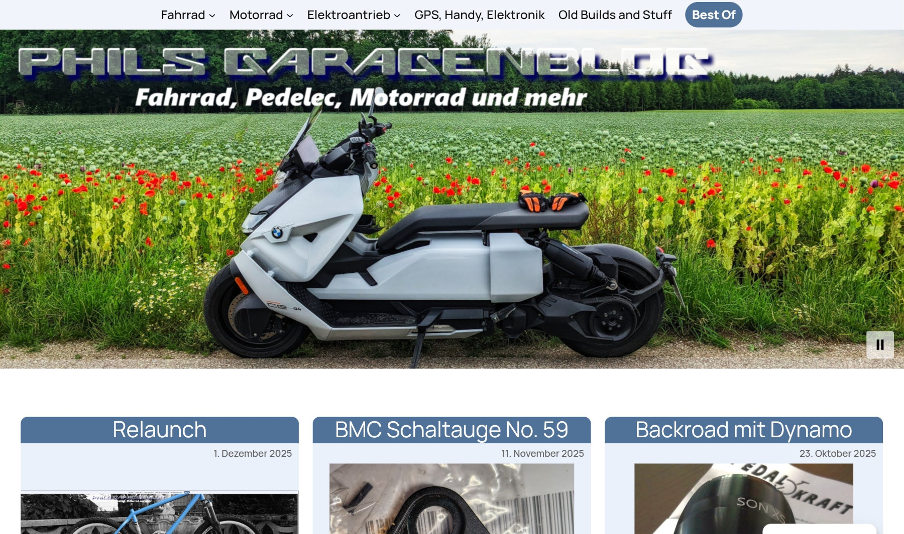 Screenshot Tablet quer garagenhomepage.de Theme Twenty Twenty-Five